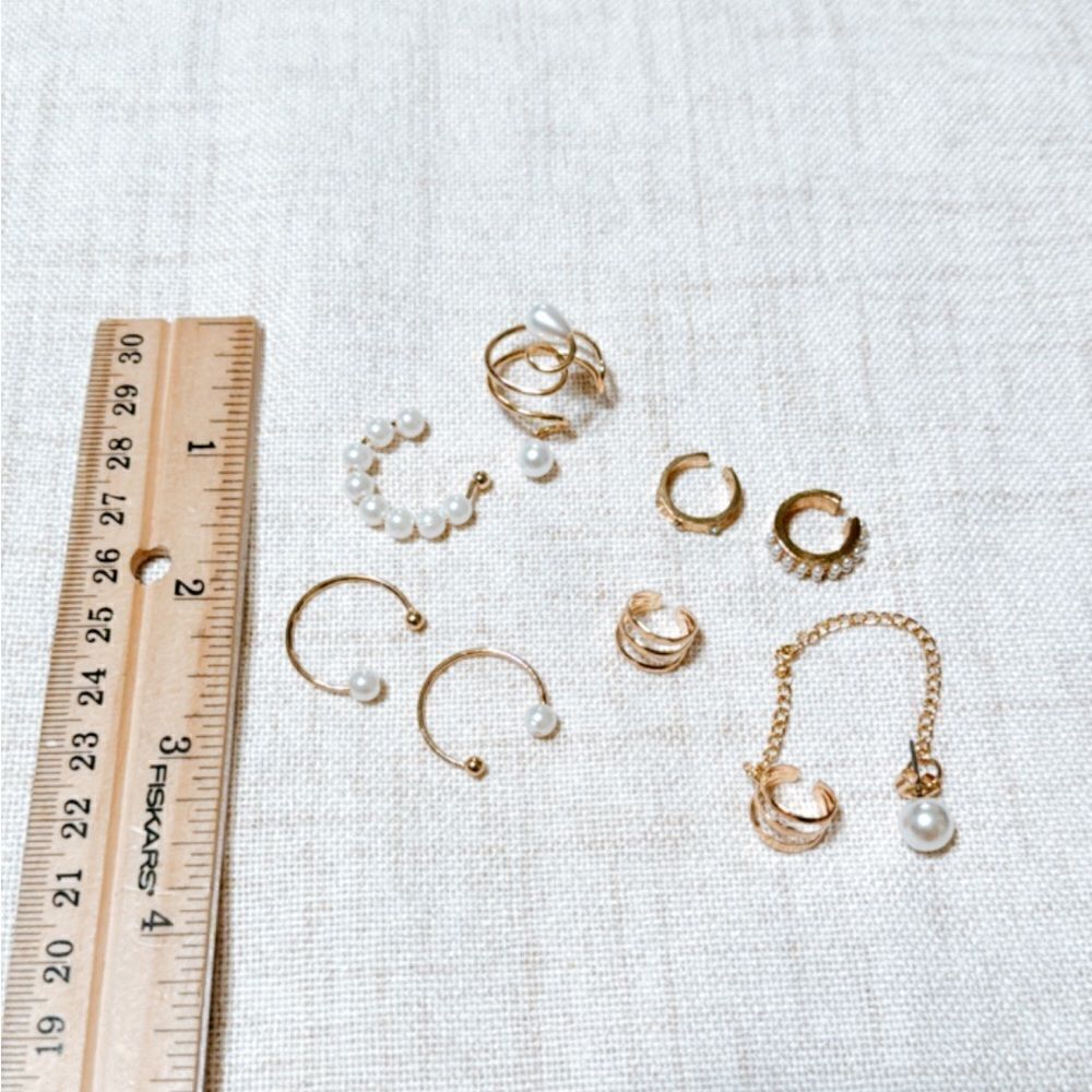Pearl cuff earrings N598 - Picture 4 of 4